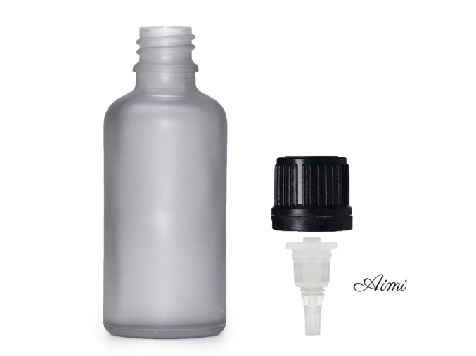 100ml Fľaška z Matného Šedého Skla s Kvapkacím Uzáverom (Varianta 100ml Fľaška z Matného Šedého Skla s Kvapkacím Uzáverom)