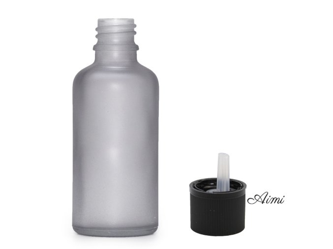 100ml Fľaška z Matného Šedého Skla s Uzáverom s Detskou Poistkou (Varianta 100ml Fľaška z Matného Šedého Skla s Uzáverom s Detskou Poistkou)