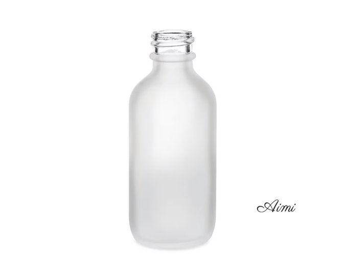 50ml Fľaška z Matného Bieleho Skla - Bez Uzáveru