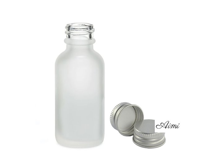 50ml Fľaška z Matného Bieleho Skla s Hliníkovým Uzáverom (Varianta 50ml Fľaška z Matného Bieleho Skla s Hliníkovým Uzáverom)