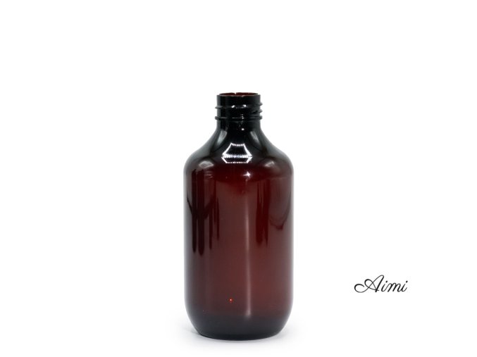 250 ml Jantárová Plastová Fľaša Boston - Bez Uzáveru