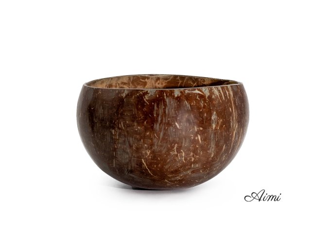 Malá Miska z Prírodného Kokosu - Leštená - na Remeselné Použitie - 7x10cm (Varianta Leštená - na Remeselné Použitie)