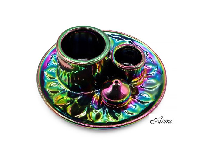 Stojan na Palo Santo a Vydymovadlá - Mandala - Metalická Dúha (Varianta Mandala - Metalická Dúha)