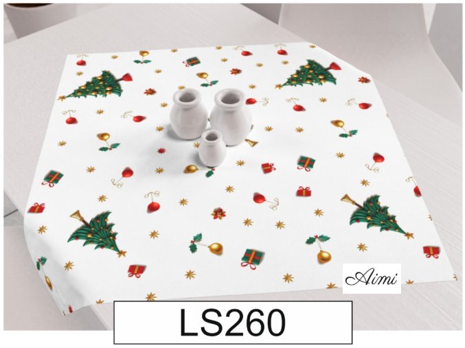 vianocny obrus polyester LS260