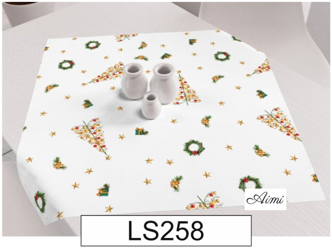 vianocny obrus polyester LS258