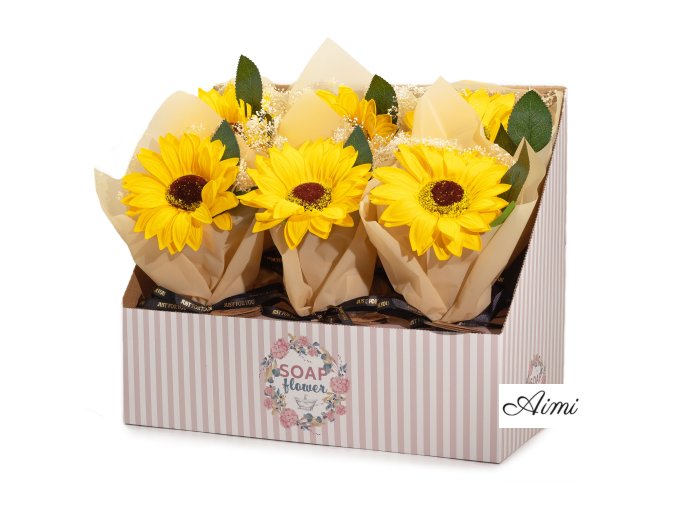 Mydlové kvety - Kytica- Slnečníc