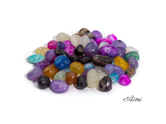 Upravený Mix Achátov – 1 kg (približne 70 kamienkov) – 7 farieb (Varianta Upravený Mix Achátov – 1 kg (približne 70 kamienkov) – 7 farieb)