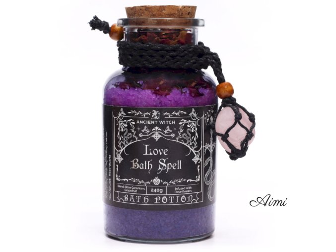 Starodávny Čarodejnícky Kúpeľný Elixír a Amulet z Ruženínu – Láska (Varianta Starodávny Čarodejnícky Kúpeľný Elixír a Amulet z Ruženínu – Láska)