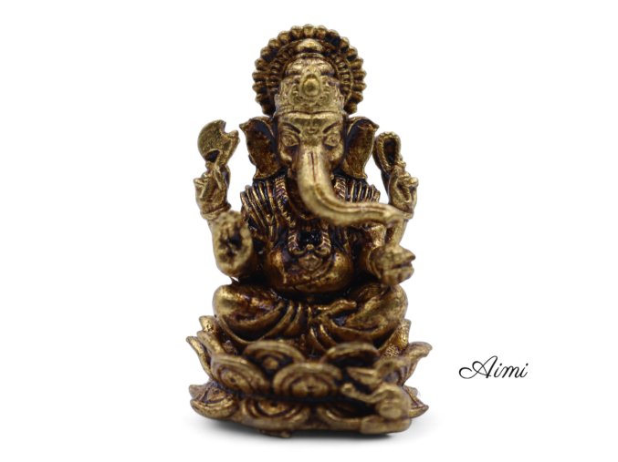 Miniatúrna Mosadzná Soška Boha Ganesh (12 g) – 30 mm (Varianta Miniatúrna Mosadzná Soška Boha Ganesh (12 g) – 30 mm)