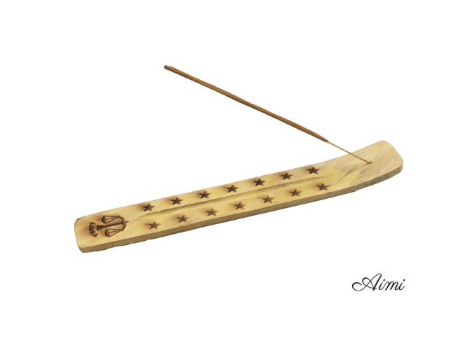 Stojan na Vonné Tyčinky z Prírodného Mangového Dreva - Rôzne Vzory Zverokruhu