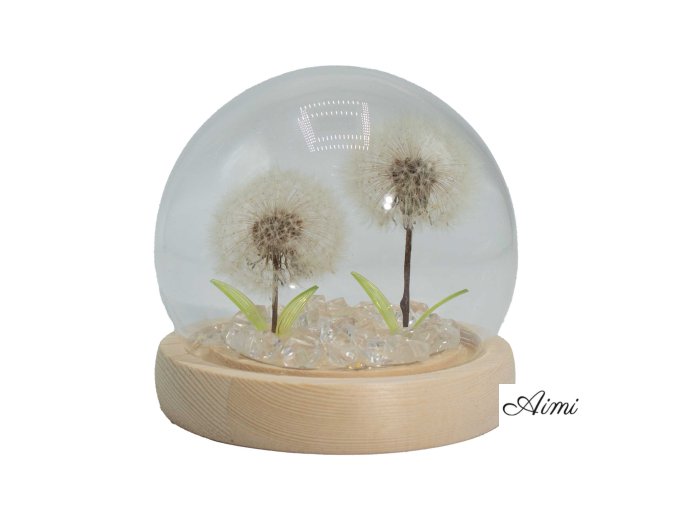 Kvetinová Žiariaca Záhradná Kupola - 2 Púpavy- LED USB