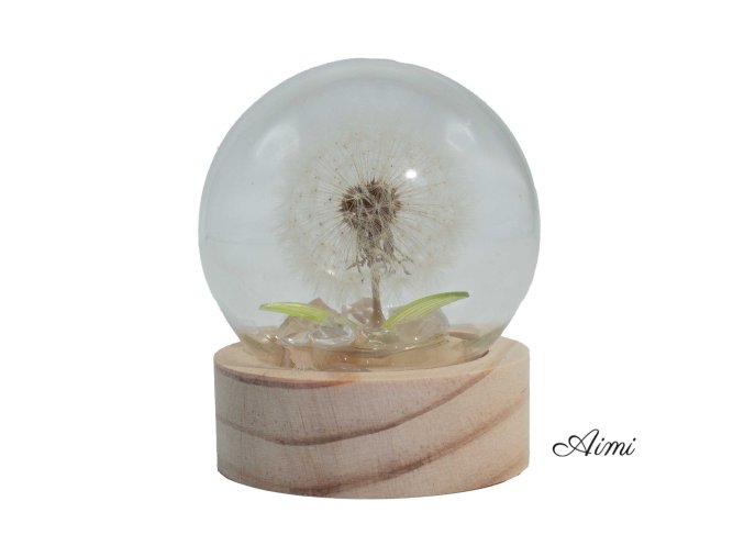 Kvetinová Žiariaca Záhradná Kupola - 1 Púpava LED batéria