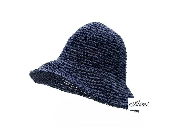 Slamený Klobúk Floppy - Tmavomodrý