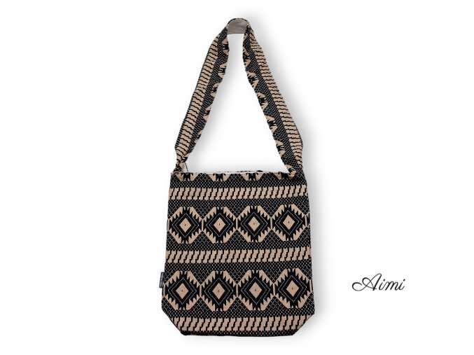 Jacquardové Prírodné Tašky - Púštny Tkáčsky Vzor – Nomádska Priestranná Taška