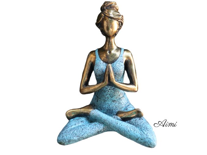 Joga Lady Figúrka - Bronzovo - Tyrkysová 24 cm (Varianta Bronzovo - Tyrkysová 24 cm)