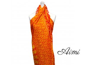 Sarong Mandala - Oranžová & Limetka