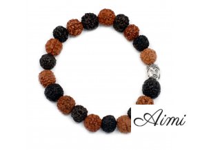 Rudraksha Mala Buddha Náramok - Mix