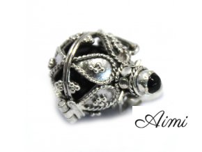 925 Strieborné Anjelské Zvončeky- Temnota- 16mm (Varianta 925 Strieborné Anjelské Zvončeky- Temnota- 16mm)