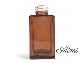 Štvorcová Vysoká Fľaša na Difúzor - Jantárová - 100 ml (Varianta Jantárová - 100 ml)