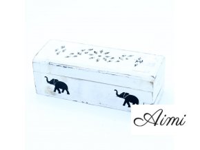 Stojany na Vonné Kužele - Biela Vymývaná - Krabička 15cm (Varianta Biela Vymývaná - Krabička 15cm)