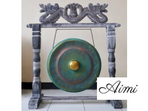 Malý Gong so Stojanom - 25cm - Vymývaná Zelená (Varianta 25cm - Vymývaná Zelená)