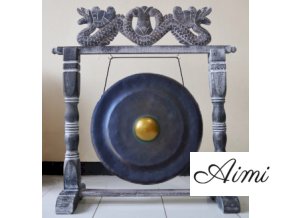 Stredný Gong so Stojanom - 35cm - Čierny (Varianta 35cm - Čierny)