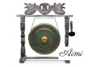 Stredný Gong so Stojanom - 50cm - Vymývaná Zelená