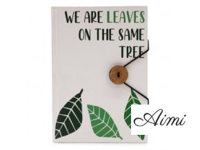 Malý Zápisník so Šnúrkou - Leaves on the same tree