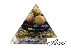 Orgonitová Pyramída - Polnočné Reiki - 70mm (Varianta Polnočné Reiki - 70mm)