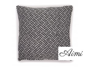 Obliečka na Vankúš - Criss-Cross - Čierna - 40x40cm (Varianta Criss-Cross - Čierna)