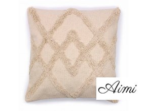 Obliečka na Vankúš - Lux Criss-Cross - Krémová - 45x45cm (Varianta Lux Criss-Cross - Krémová)