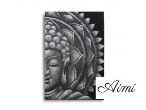 Šedý Budha Mandala Obraz 60x80cm (Varianta Šedý  Budha Mandala Obraz 60x80cm)