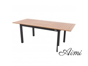EXPERT WOOD antracit - rozkladací hliníkový stôl 220 / 280x100x75 cm