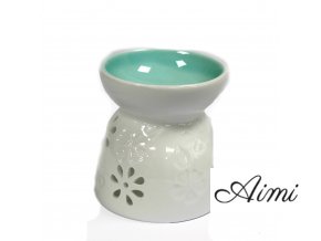 Klasická Biela Aróma Lampa - Kvetinový Vzor