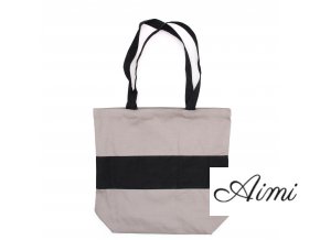 Dvojfarebná Bavlnená Taška – 38 x 42 x 12 cm – Sivá a Čierna – 10 oz (Varianta Dvojfarebná Bavlnená Taška – 38 x 42 x 12 cm – Sivá a Čierna – 10 oz)