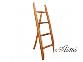 Stredný Teakový Rebrík - 1,2 m - Prírodný (Varianta 1,2 m - Prírodný)