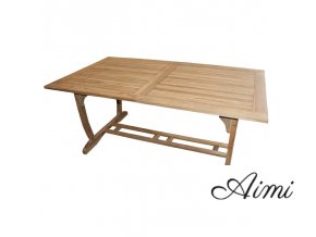 TECTONA - drevený rozkladací teakový stôl 180/240x100 cm