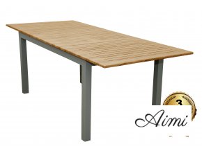 EXPERT WOOD - rozkladací hliníkový stôl 150 / 210x90x75 cm