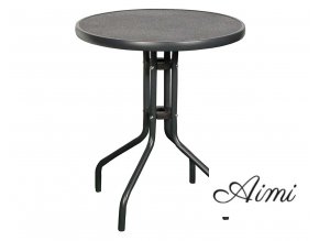 RAINBOW - oceľový stôl s keramickou doskou guľatý Ø 60 cm