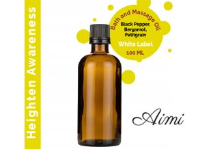 Masážny Olej na Posilnenie Vnímania - 100ml - Bez Etikety (Varianta 100ml - Bez Etikety)