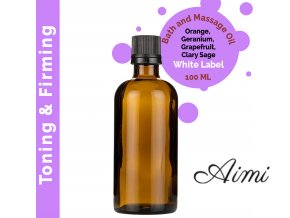 Kúpeľový a Masážny Olej - Tónovací a Spevňovací - 100ml - Bez Etikety (Varianta Tónovací a Spevňovací - 100ml)