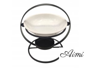 Keramická Aroma Lampa s Kovovým Kruhom (Varianta Keramická Aroma Lampa s Kovovým Kruhom)