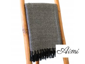 Boho Pohodlný Prehoz - 125 x 150 cm - Drevené Uhlie (Varianta 125 x 150 cm - Drevené Uhlie)
