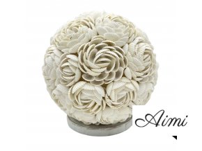 Boho Lampa z Morských Mušlí - Ružový Glóbus - 15 cm (Varianta Ružový Glóbus - 15 cm)