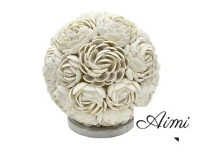 Boho Lampa z Morských Mušlí - Ružový Glóbus - 20 cm (Varianta Ružový Glóbus - 20 cm)