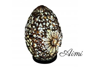 Boho Lampa z Morských Mušlí - Čokoládový Twist Ovál - 20cm (Varianta Čokoládový Twist Ovál - 20cm)