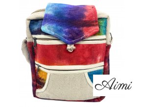 Tie Dye Konopná Taška s 2 Zipsami a Uzatváraním (Varianta Tie Dye Konopná Taška s 2 Zipsami a Uzatváraním)