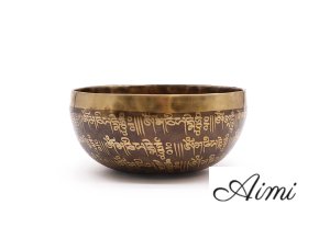 Tibetská Liečivá Gravírovaná Miska - 16cm - Mantra (Varianta 16cm - Mantra)