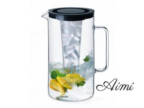 Sklenený džbán SIMAX na vodu a čaj objem 2,5 litra s vložkou na ľad a so sitkom na vylúhovanie a vekom WW