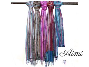 Indické Boho Šatky - 50x180cm - Odtiene Modrej (Varianta 50x180cm - Odtiene Modrej)